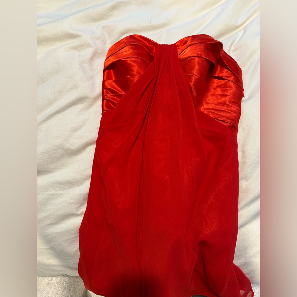 Red Strapless Mini Dress